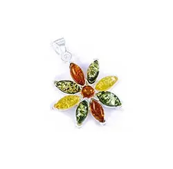 Baltic Amber Silver Pendants