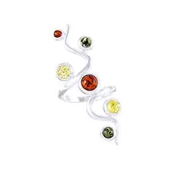Baltic Amber Silver Rings