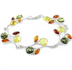 Baltic Amber Silver Bracelets