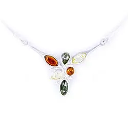 Baltic Amber Silver Necklaces